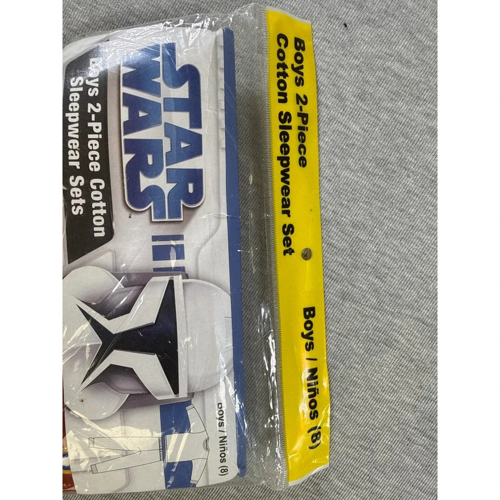 Star‎ Wars Clone Wars Boys 2-Piece Cotton Pajama Set Anakin Obi-Wan Size 8 New